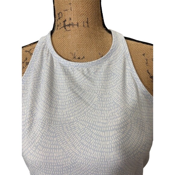 Calia Tops - Calia Tank Top Womens Size M Blue Abstract Twist Back Keyhole Athleisure